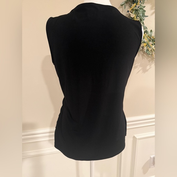 Nine West Women’s Size Small Sleeveless Blouse Shirt Top Black - Picture 3 of 6